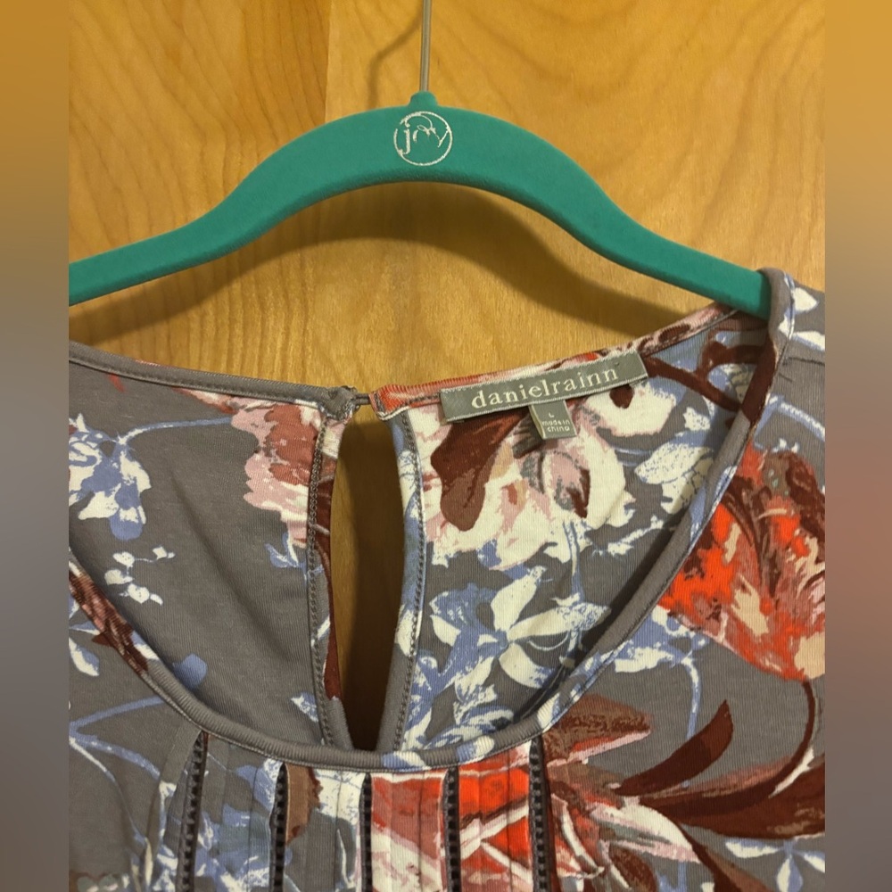 Daniel Rainn Multicolor Floral Long Sleeve Top Size Large - Picture 2 of 3